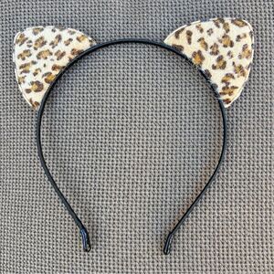 Edoneery Brown Leopard Print Cat Ear Hair Headband Adults/Kids Costume Cosplay